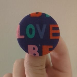 Colorful Love Button Pin